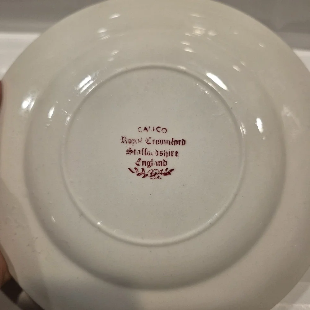 HTF  Royal Crownford Staffordshire CALICO RED CAT Child Place Setting